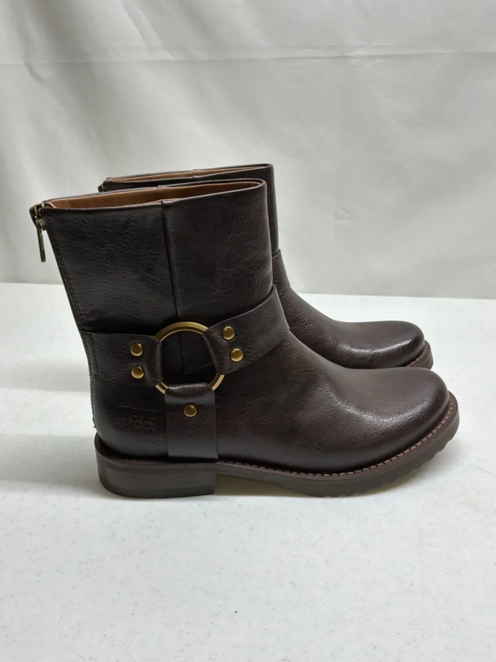 Frye And Co. Chesnee Harness Short Dark Brown Moto Women's Size 6M